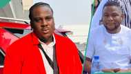 Yinka Ayefele's reaction as Isbae U tells him to stand up if he was happy trends: "Werey somebody"