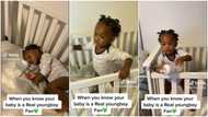 Baby with feeding bottle quickly jumps up from sleep, dances on bed to YoungBoy's Ryte Night in funny video