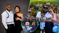 Tonto Dikeh’s ex Olakunle Churchill and family enjoy quality time in Disney Land, show off receipts
