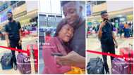 Nigerian mum emotional, holds son tight at airport as he leaves the country, touching video goes viral
