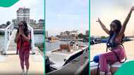 Media personality Simi Drey gets boat from husband as push gift, fans react: “Marry rich if you can”