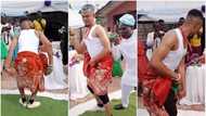 He's a joy giver: Man in wrapper & white singlet causes stir at wedding with cool dancing, video goes viral