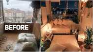 Balcony turned into a luxury room, transformation photo lights up social media as many hail the occupant
