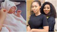 Grandma Mide Martins unveils 'Miss Pepeye' Yetunde Barnabas' baby's names with cute photo