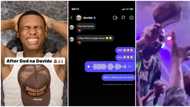 "After God na Davido": Man says, leaks chat with the singer as he gets recognised and gifted cap at his show