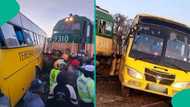 Train crashes into school bus full of school children in Kenya