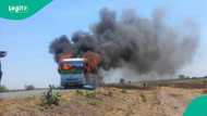 CHAN 2024: Bus carrying fans to stadium for opening ceremony catches fire