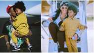 Zion at 4: Doting dad Wizkid takes his son and baby mama on a trip to Disneyland, cute video hits the internet
