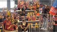 Thousands of oyinbo people scream happily as Davido hammers the Golden Spike at Mercedes Benz Stadium