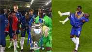 Chelsea star carried across the pitch like a baby by teammate after Champions League victory