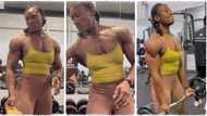 "This girl will beat me": Strong lady with manly muscles and six packs trains inside gym, video goes viral
