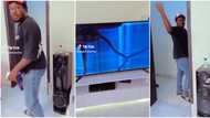 World Cup Final: Nigerian man breaks his TV in video after losing N1.2m bet that France will win, wife reacts