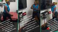 "I'm sorry for some men": Lady gets angry, smashes flat screen TV after argument with husband