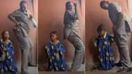 "Like mother like daughter": Playful woman rocks husband's cloth to dance with little girl in video
