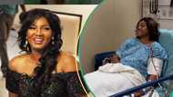 Omotola Jalade wheeled in hospital chair as she battles with her health, shares recovery journey