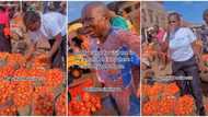Cute video shows moment Nigerian dad visited his daughter where she sells tomatoes with pride, melts hearts