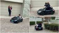 Video shows lovely moment boy carries mother and baby brother in his toy car, many react