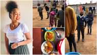 Young lady cooks food with her money, serves hungry school children for free, photos go viral