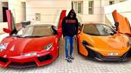 My money so powerful I brag different - Dubai-based Nigerian big boy Mompha poses with his cars