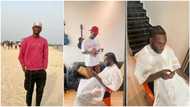 Young Nigerian barber who gave Burna Boy haircut and became popular reveals how he met the musician