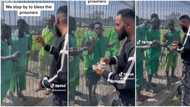 "God bless you bro": Video shows kind Nigerian man sharing money to prisoners, they pray for him
