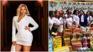 BBNaija's Liquorose and her dance crew members storm Lagos orphanage, donate foodstuff, drinks, other items