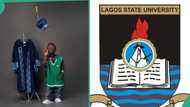 "Wear the gown": Lagos State University posts funny reaction to photo of graduate with small stature