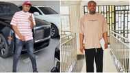 "Hope say the book dey enter head?" Davido's Isreal shares campus photo, drops heavy motivational quote