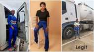 "I wanted to step up my game": Brave Nigerian lady becomes tanker driver, shuns hairdressing after learning