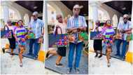 Nigerian lady makes fine bags, parents show their daughter big support, model them for her