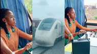 "First time seeing it": Lady operates train effortlessly, navigates with ease in video