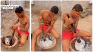 After wife puts to bed, husband cooks pounded yam and soup to thank her, video emerges
