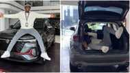 “Agba baller”: Congratulations pour in for comedian Sydney Talker as he shows off new car in photos, video
