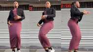 "Where are you from?" Curvy lady in tight gown dances after church service, video goes viral on TikTok