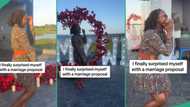No man: Single lady proposes marriage to herself, video from the proposal confuses many people