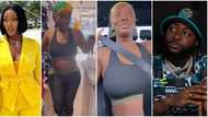 "Na so pregnancy dey grow quick?" Davido’s alleged side chick Anita Brown rejoices, flaunts protruding belly