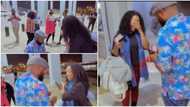 "I was totally blown away": Nigerian lady shocked as man proposes to her at airport on first meeting in video