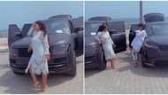 Range Rover gang: Actress Mercy Aigbe and friend Abike Domina film video with their luxury cars