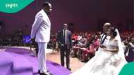 Video: Pastor presents N1.5m to dedicated church worker on her wedding day, pledges N1m for 2 years