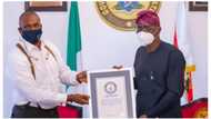 BREAKING: Nigerian governor receives Guinness World Record certificate, shares photos