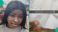 Lady displays note she gave fine boy she saw in church as she toasts him, Nigerians react