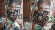 Photos of hardworking 15-year-old boy who fixes nails for women, says he wants to be independent
