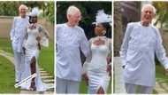 "We are proud of you": Lady marries white man far older than her, flaunts him in TikTok video