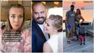 Massive reactions as oyinbo lady marries coworker whose surname is same as her name