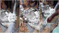 "We can use it for vehicle": Video of crashed plane's engine in Lagos surfaces online, people show surprise