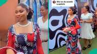 Bride marries without aso ebi girls, walks with her family and hairstylist, reason made public