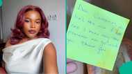 Lady shares unexpected note she received from Delta food vendor, Nigerians react: "Her kind is rare"