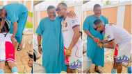 "There’s a legend behind every legacy": Jnr Pope links up with Kanayo O Kanayo, prostrates for veteran in sweet video