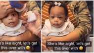 Internet users amazed as baby unfazed after getting ears pierced in viral video