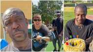 Homeless man gets big birthday cake from kind stranger, gifted N207k, taken out for golf game in cool video